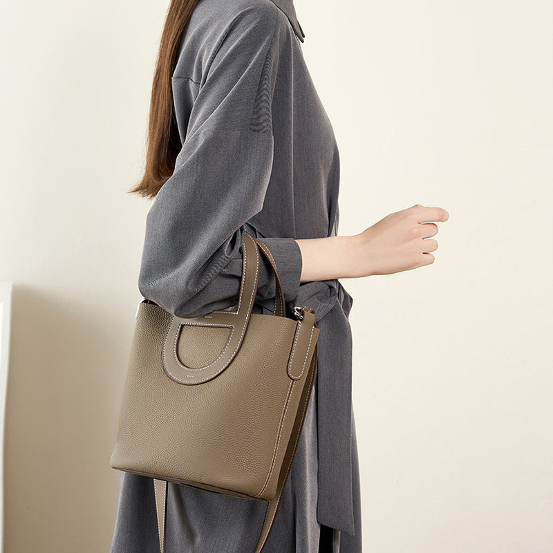 Hudson Cowhide Bucket Bag
