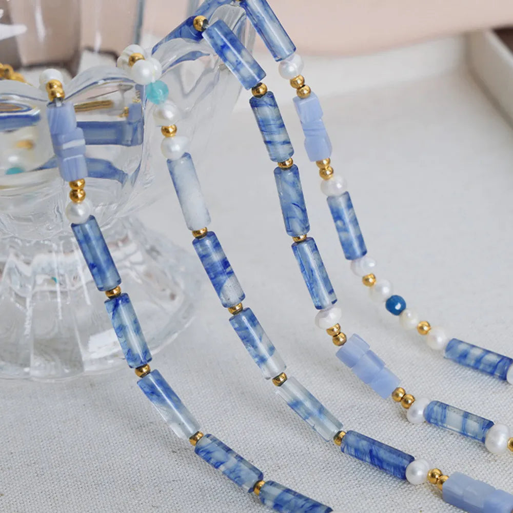The Gulf Blue Pearl Necklace