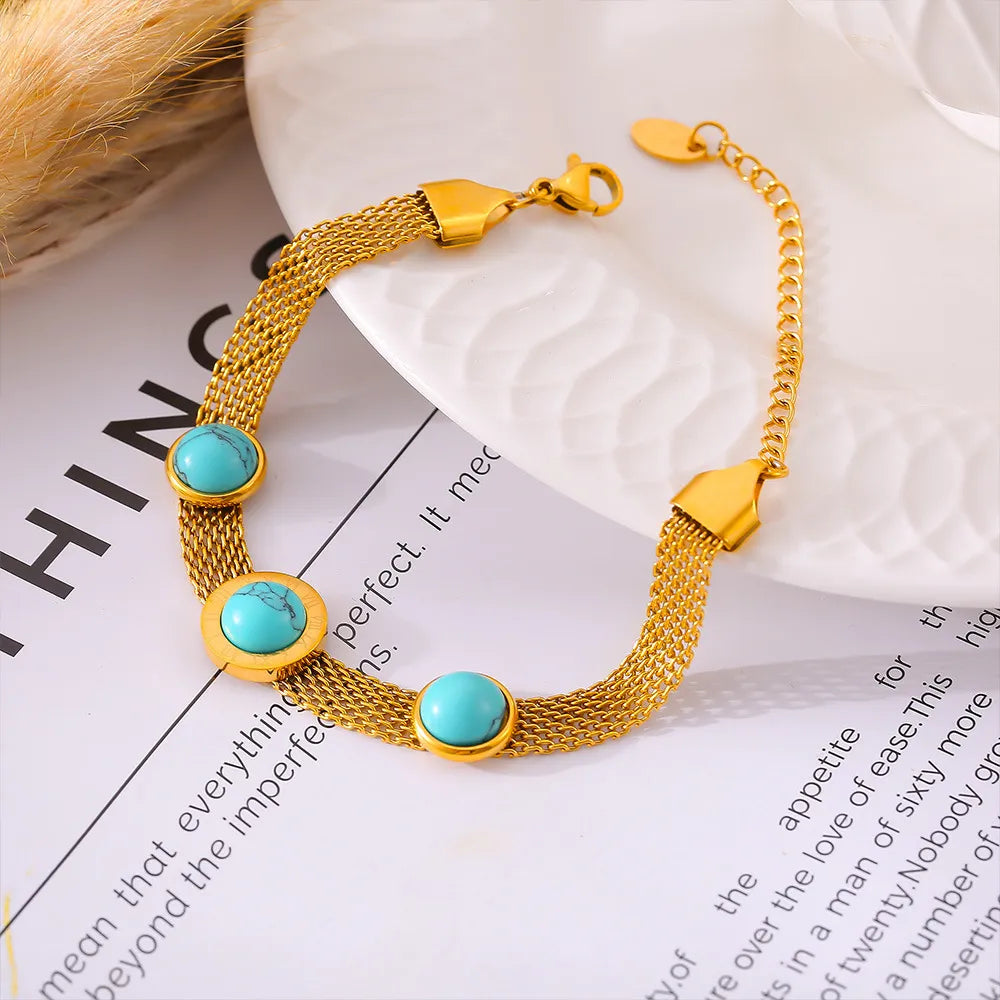 The Gulf Turquoise Chain Bracelet