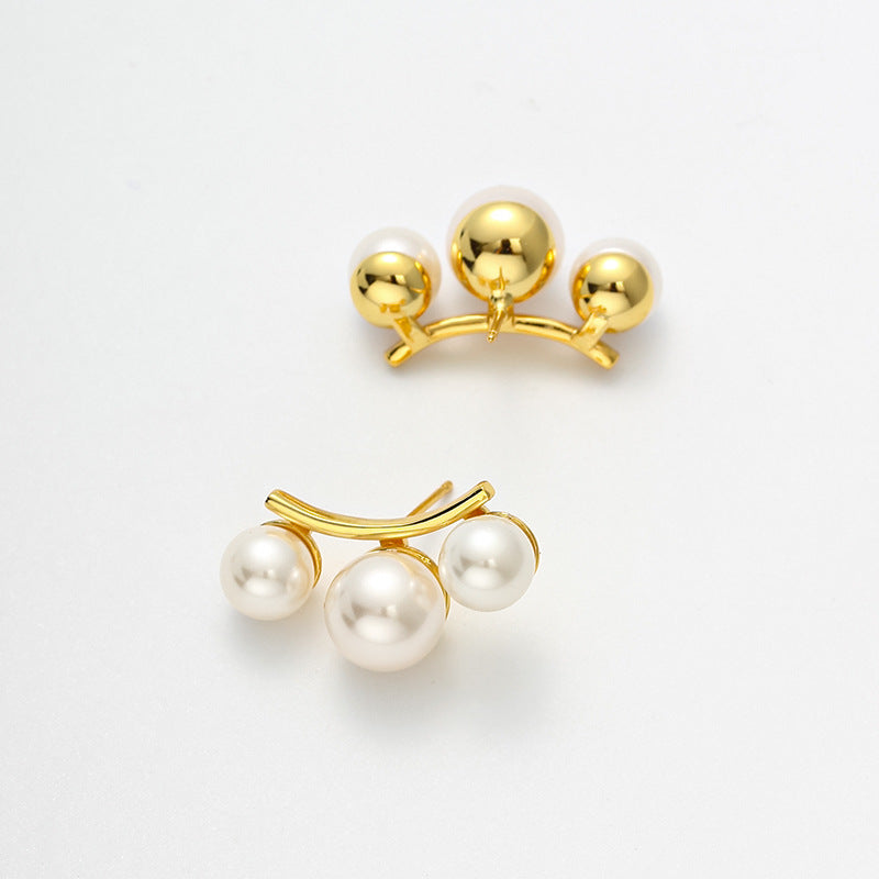 Pearl Branch Stud Earrings