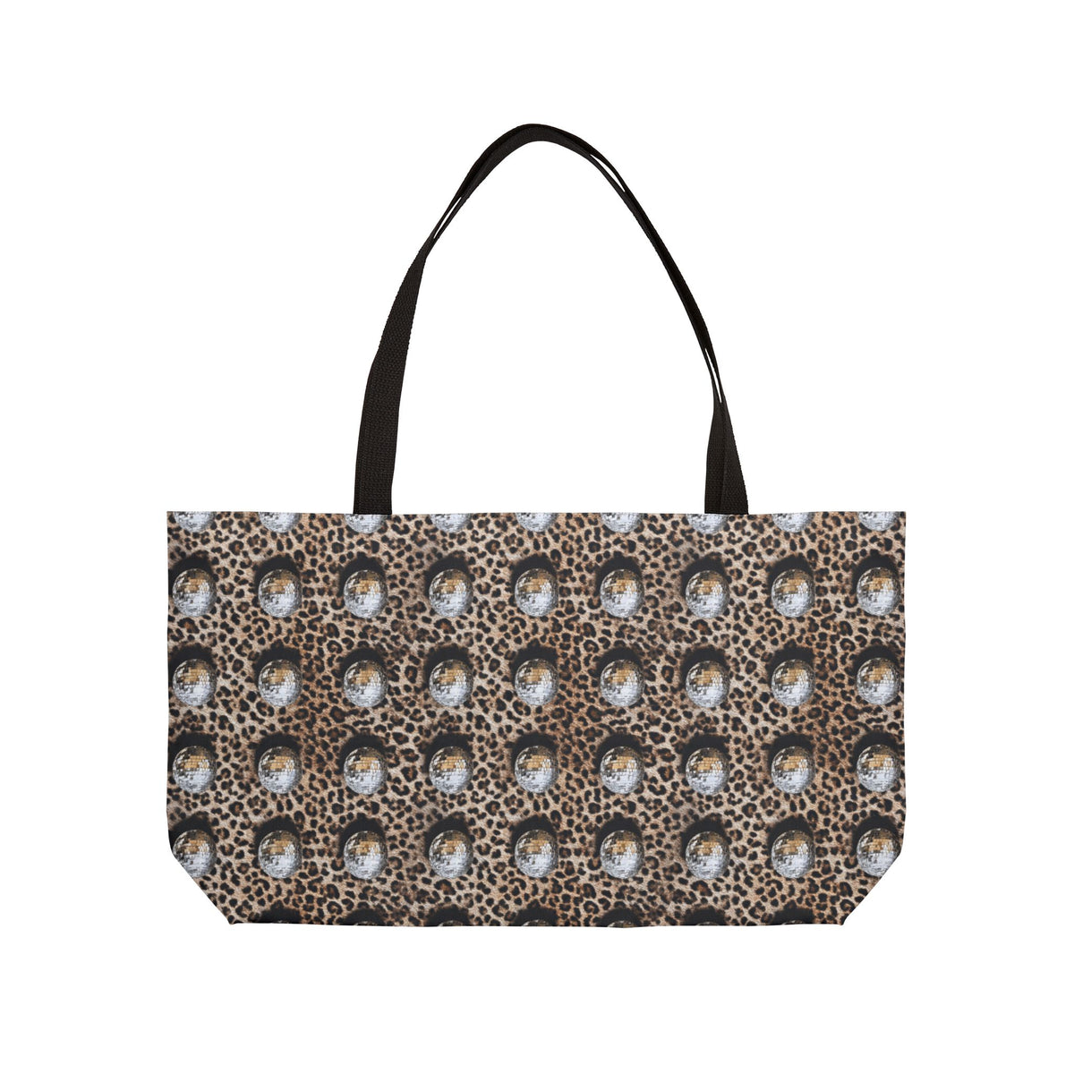 Personalized Western Weekender Bag, Custom Cowboy Name Tote, Leopard Disco Ball Travel Bag