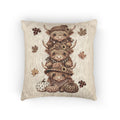 Highland Cow Tapestry Pillow, Pumpkin Rustic Fall Home Decor