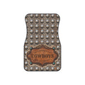 Personalized Western Car Floor Mats Set of 4, Custom Easily Distracted by Cowboys Leopard Disco Ball Cowgirl Auto Mat Set