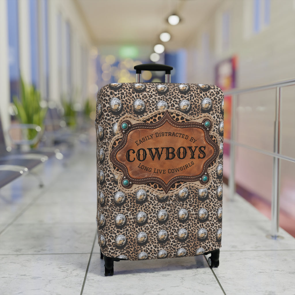 Luggage Cover, Personalized Gift for Her, Western Cowgirl Custom Name