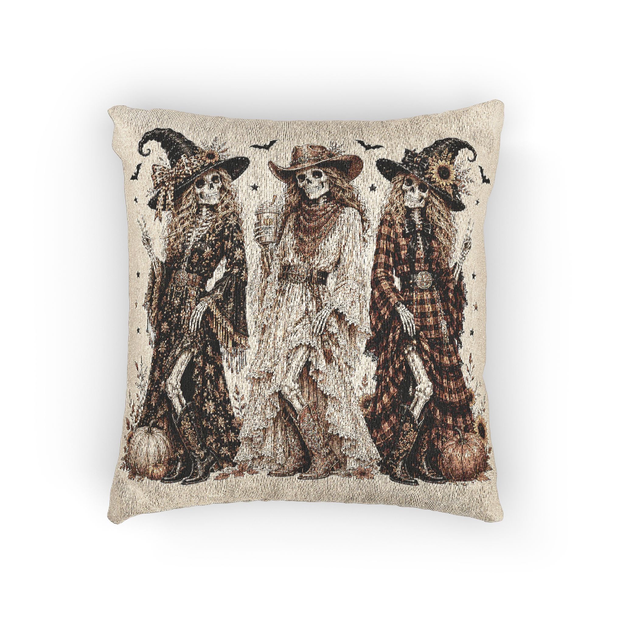 Halloween Witch Tapestry Pillow, Western Witchy Decor