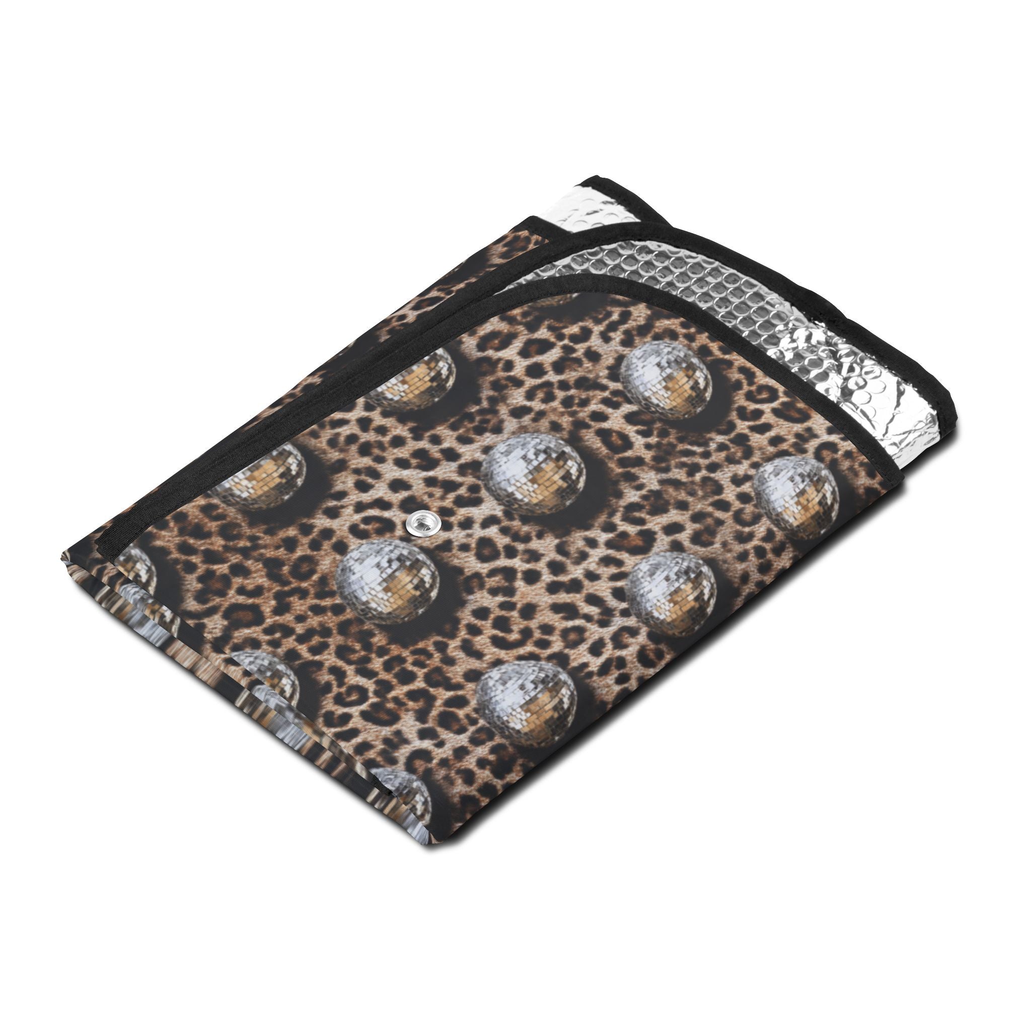 Personalized Western Car Sun Shade, Custom Easily Distracted by Cowboys Leopard Cowgirl Windshield Cover