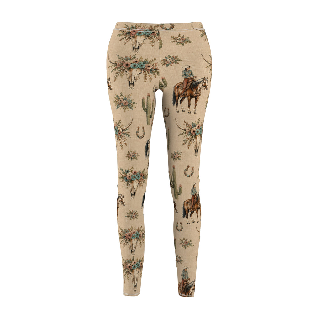 Horse Print Leggings for Women, Western Cowgirl Outfit