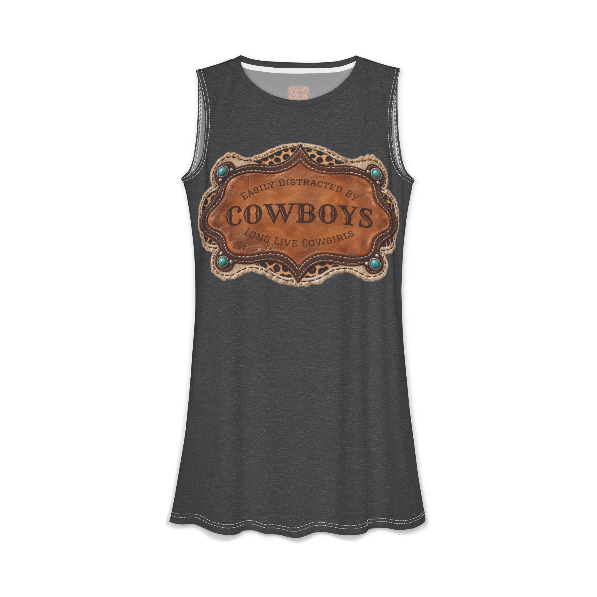 Sleeveless Western Pocket Dress, Easily Distracted Cowgirl Designs