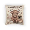 Highland Cow Tapestry Pillow, Howdy Fall Decor, Farmhouse Accent