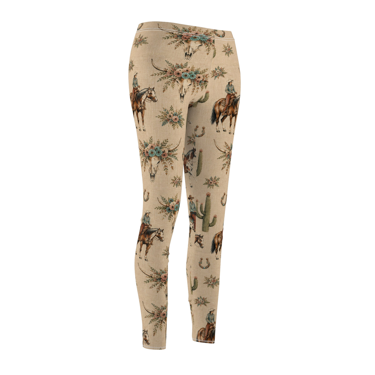 Horse Print Leggings for Women, Western Cowgirl Outfit