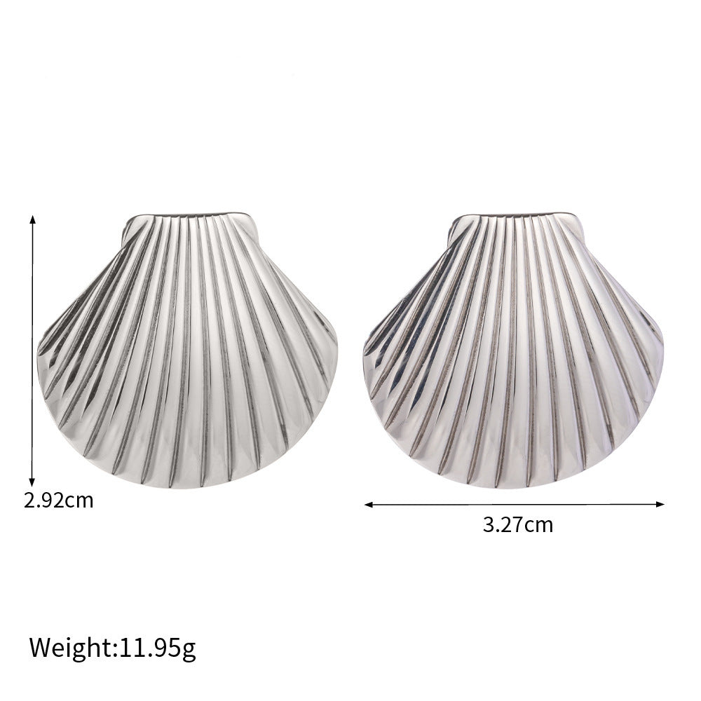Sunlit Shell Statement Earrings