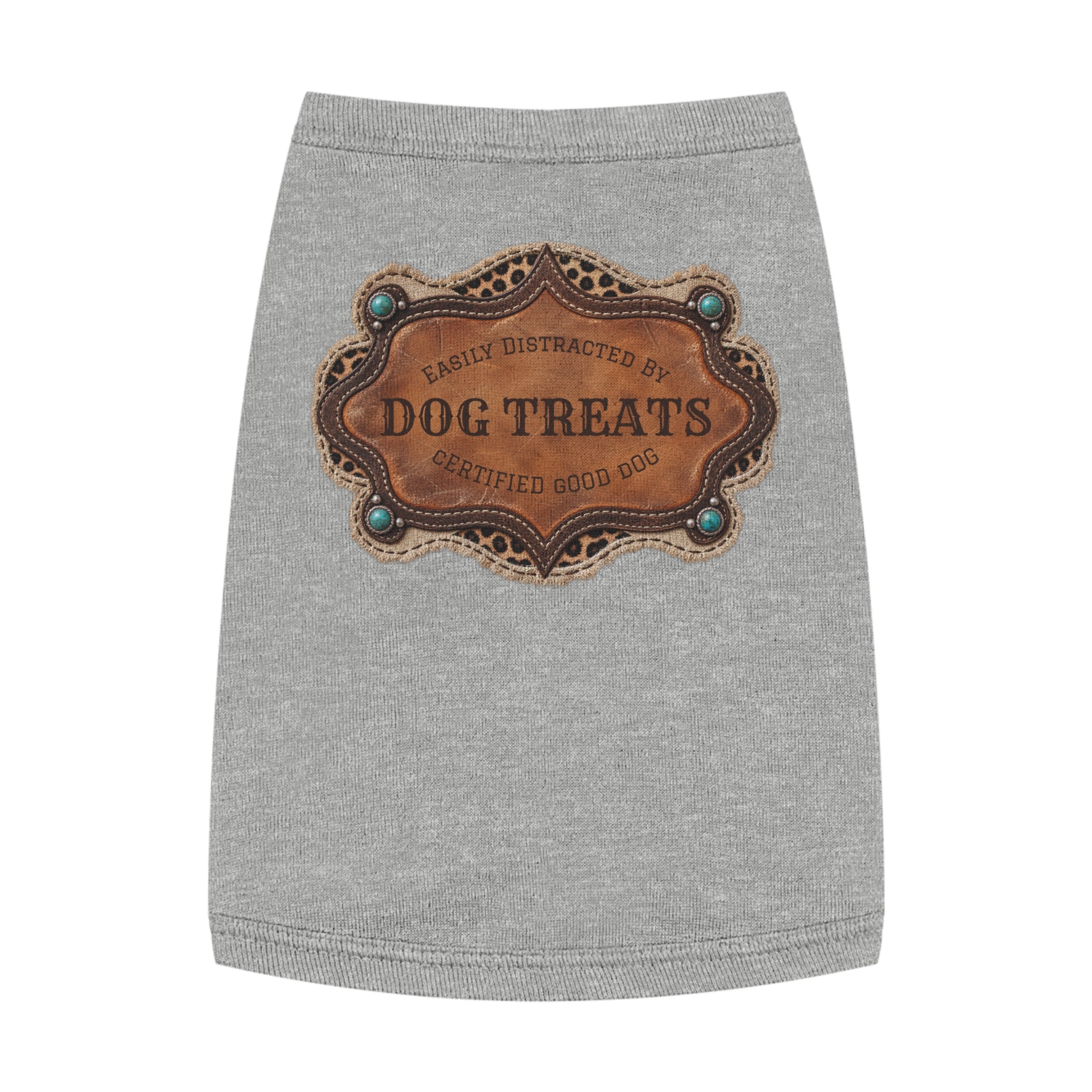 Personalized Dog Shirt, Custom Western Dog Tank Top, Cowboy Pet Clothes with Printed Badge