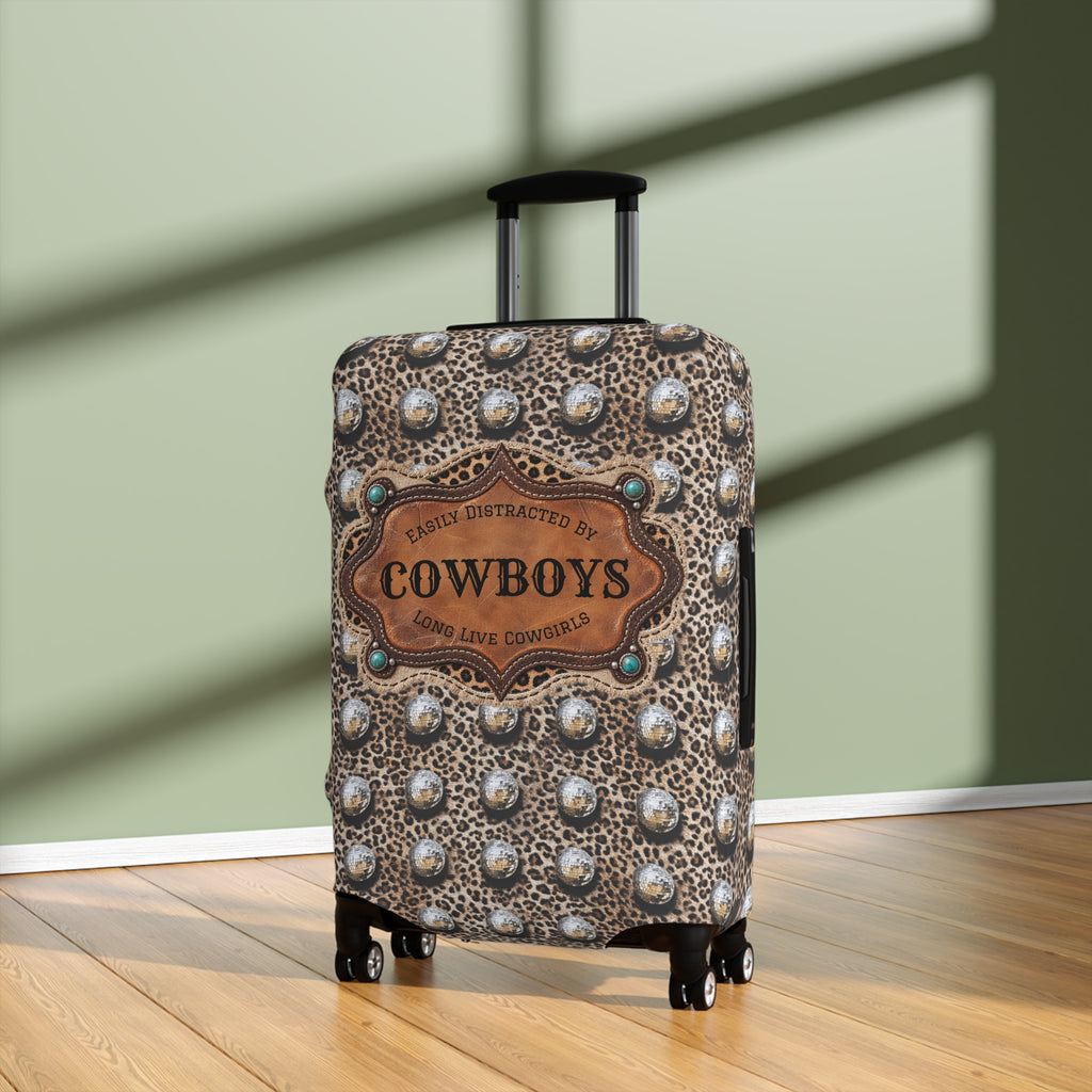 Luggage Cover, Personalized Gift for Her, Western Cowgirl Custom Name