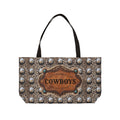 Personalized Western Weekender Bag, Custom Cowboy Name Tote, Leopard Disco Ball Travel Bag