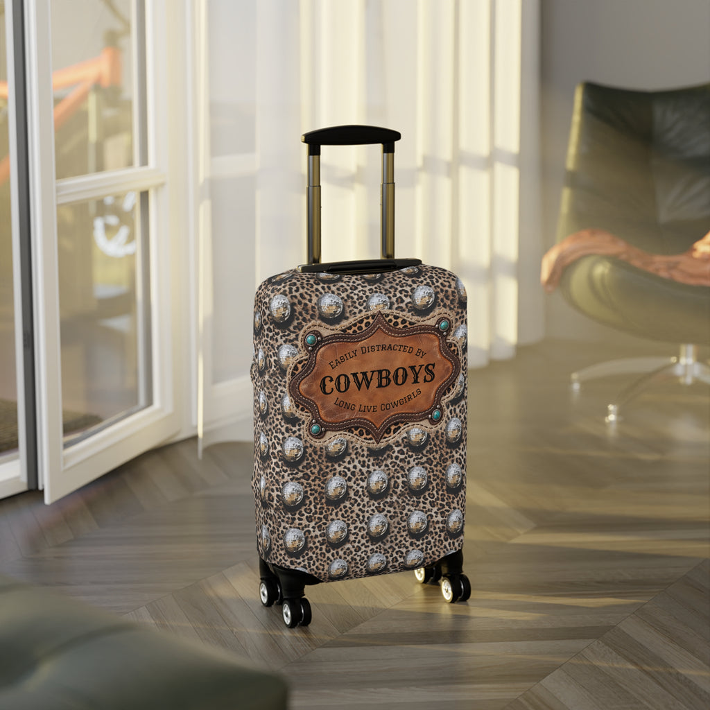 Luggage Cover, Personalized Gift for Her, Western Cowgirl Custom Name