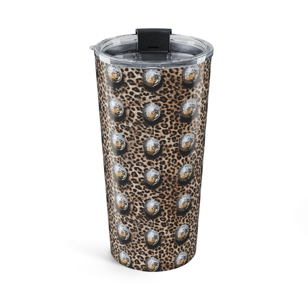 Personalized Western Tumbler, Custom Cowboy Name Cup, Leopard Disco Ball 20 oz Travel Mug