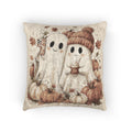 Cute Ghost Tapestry Pillow with Pumpkin, Halloween Fall Decor
