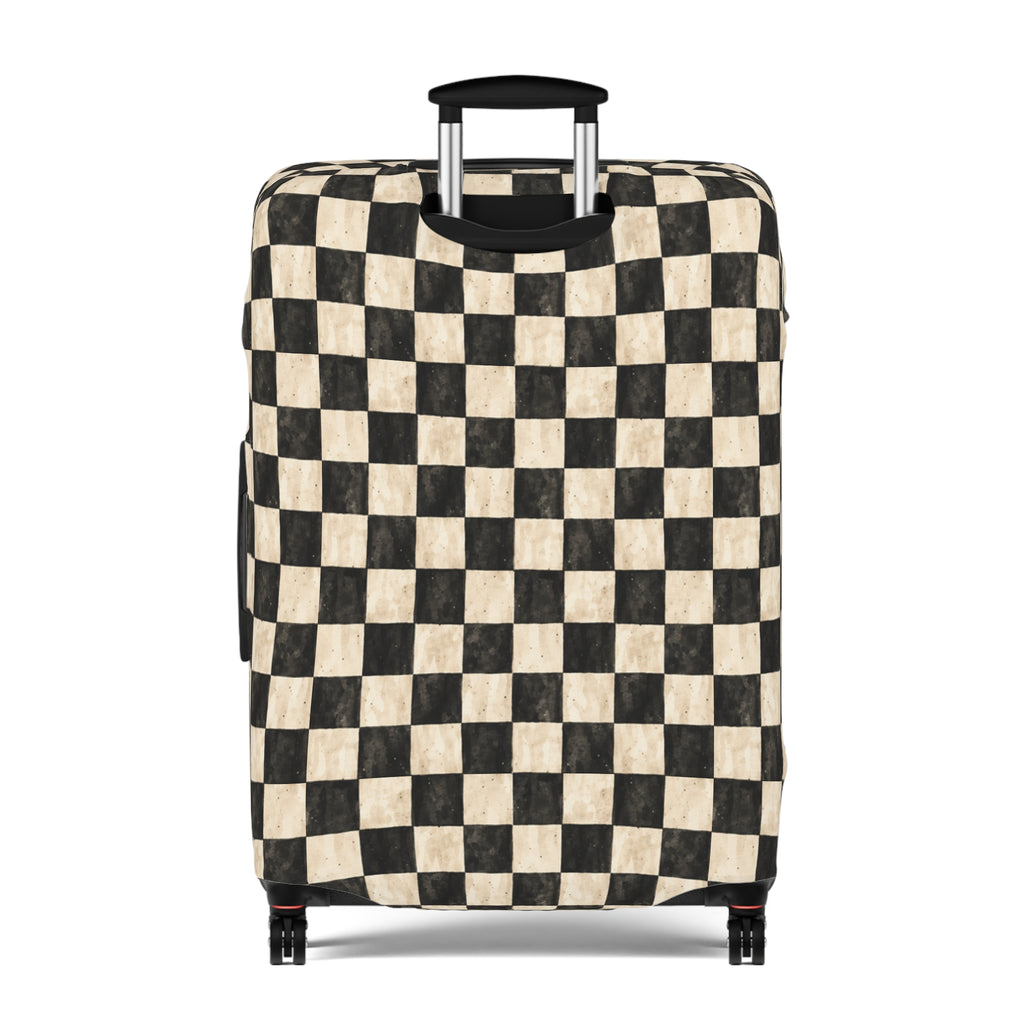 Luggage Cover, Personalized Gift for Her, Checkered Cowgirl Custom Name