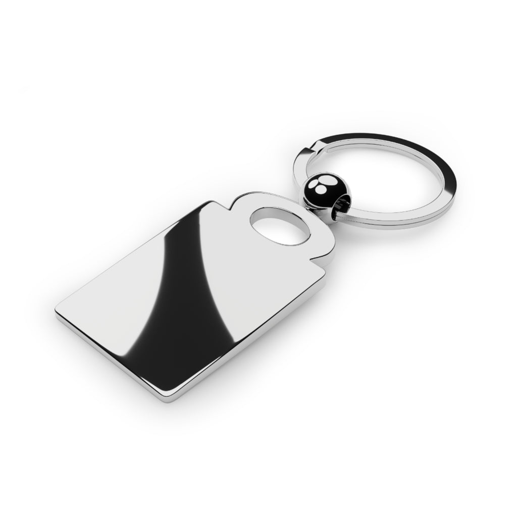 Cowboys Leather Patch Rectangle Photo Keyring | Western Keychain