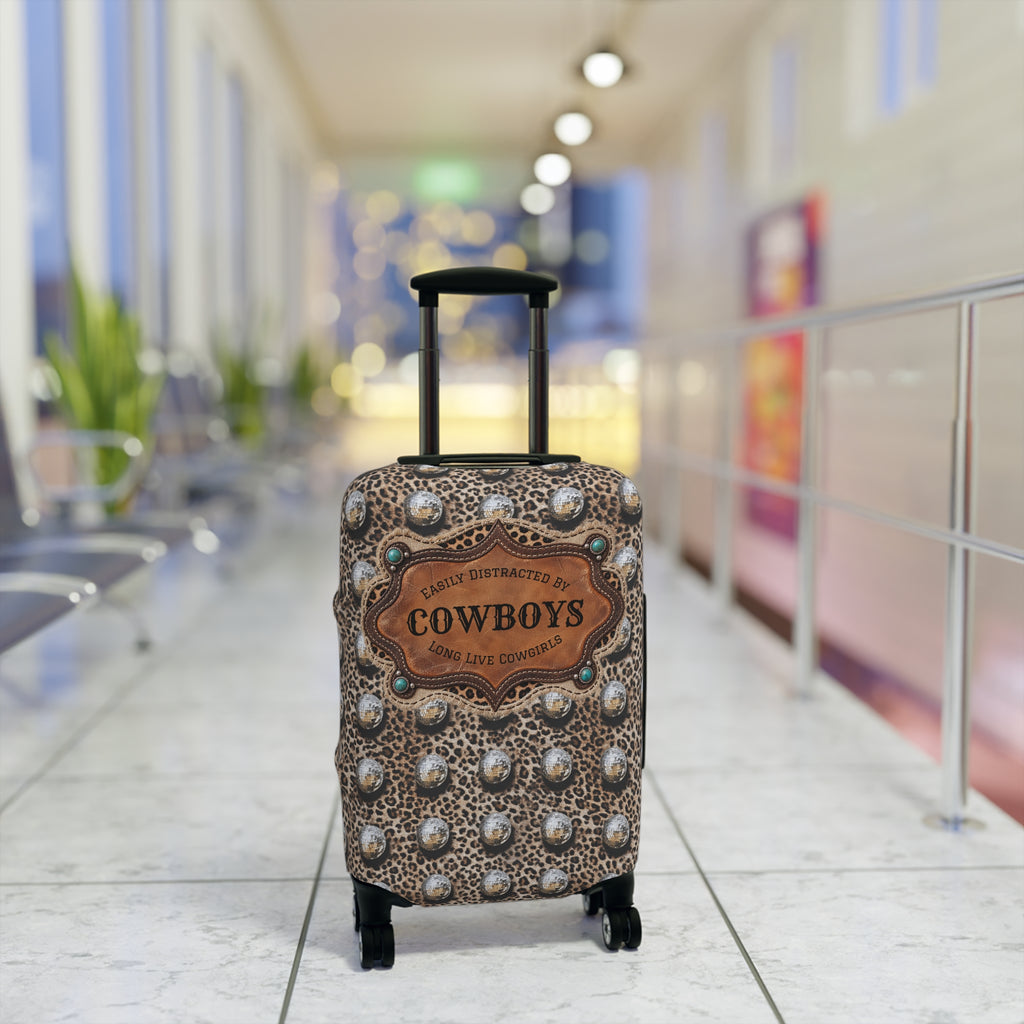 Luggage Cover, Personalized Gift for Her, Western Cowgirl Custom Name