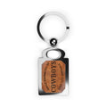 Cowboys Leather Patch Rectangle Photo Keyring | Western Keychain