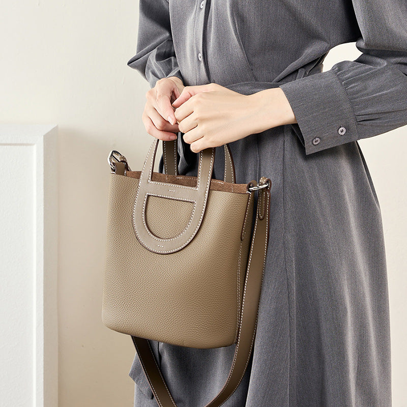 Hudson Cowhide Bucket Bag