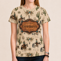 Western Graphic T-Shirt for Women, Easily Distracted Cowgirl Tee, Cowboy Mesh Shirt, 5 Designs