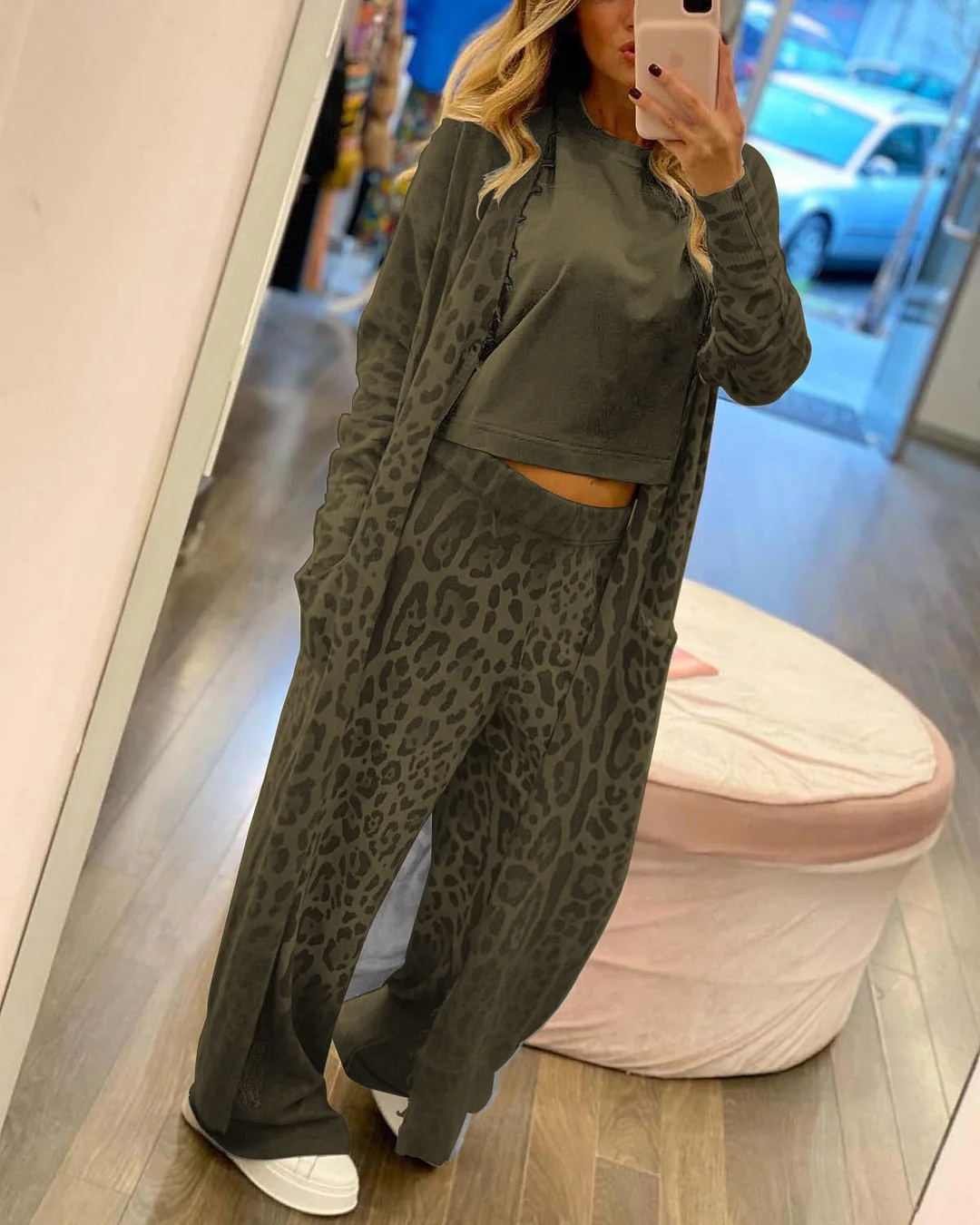 Salty Leopard Cardigan & Pant Set