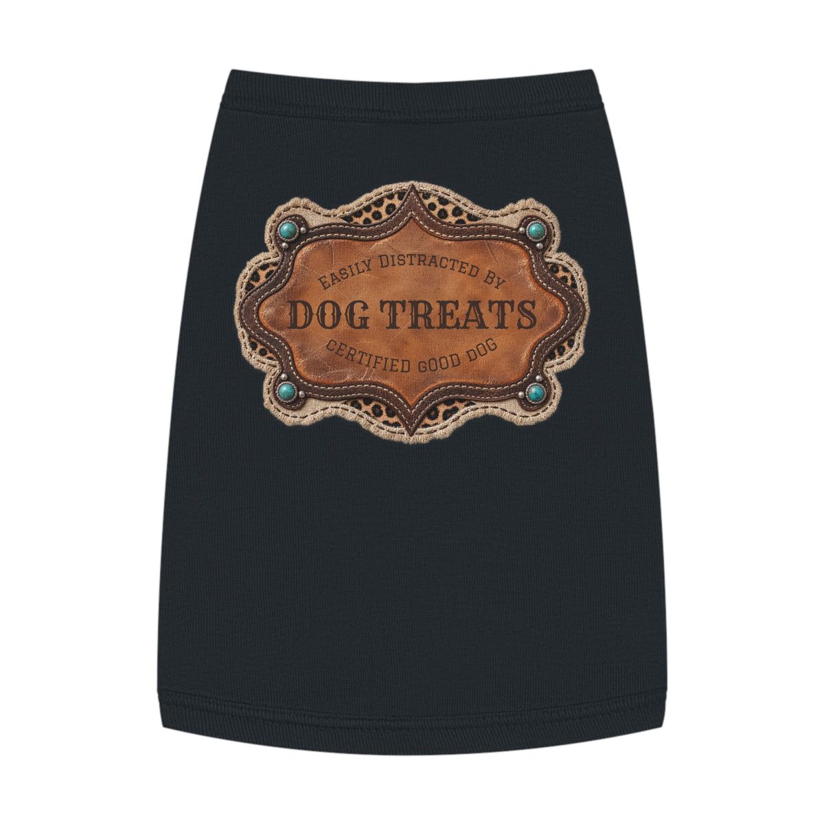 Personalized Dog Shirt, Custom Western Dog Tank Top, Cowboy Pet Clothes with Printed Badge