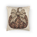 Leopard Pumpkin Woven Pillow, Thanksgiving Decor for Fall