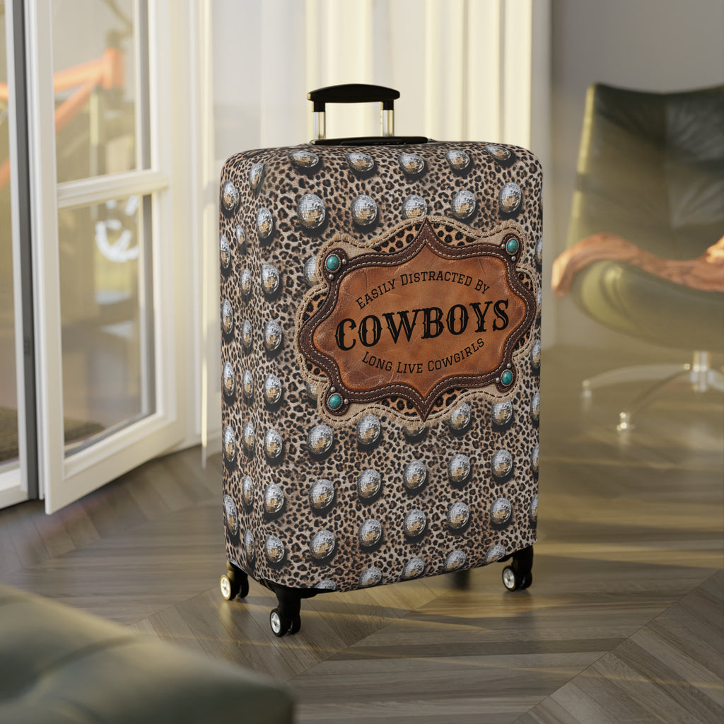 Luggage Cover, Personalized Gift for Her, Western Cowgirl Custom Name