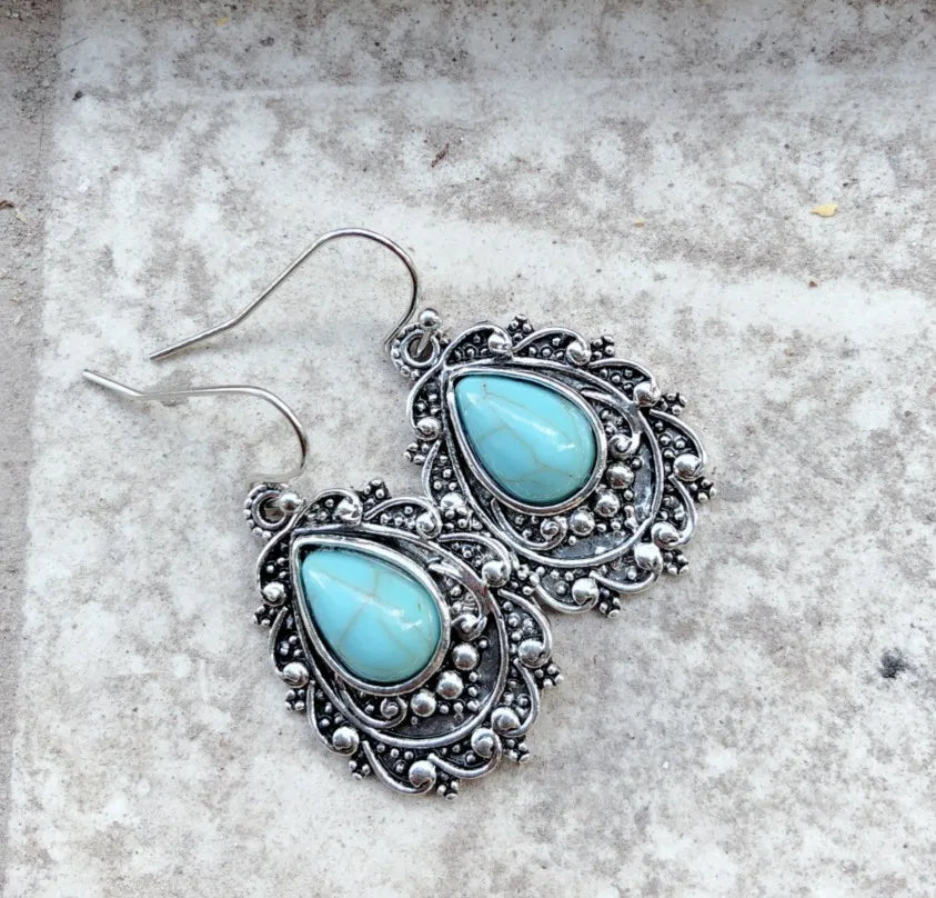 Blue Mesa Filigree Teardrop Earrings
