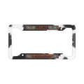 Personalized License Plate Frame, Mama Cow Print, Turquoise Concho, Printed Faux Leather Patch