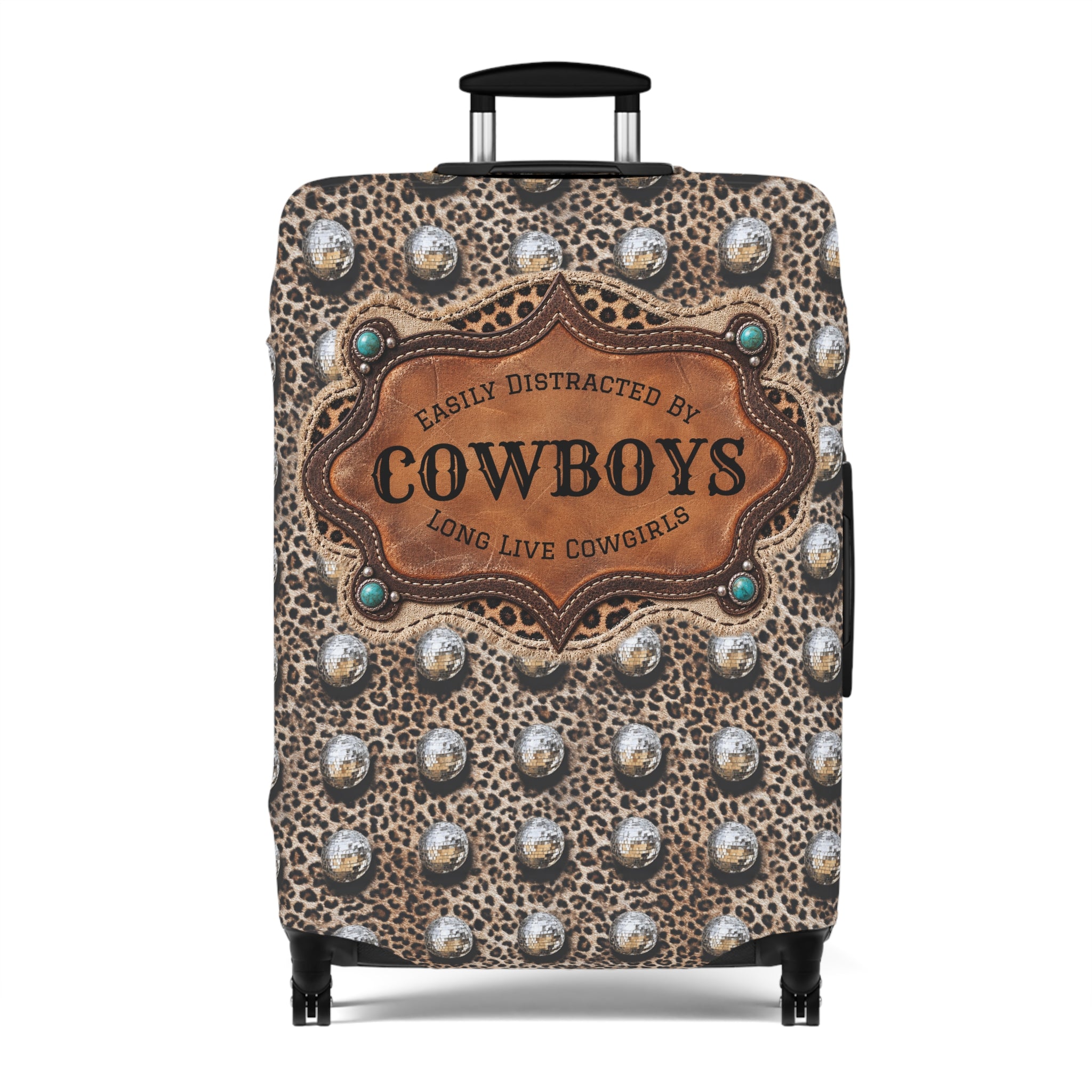 Luggage Cover, Personalized Gift for Her, Western Cowgirl Custom Name