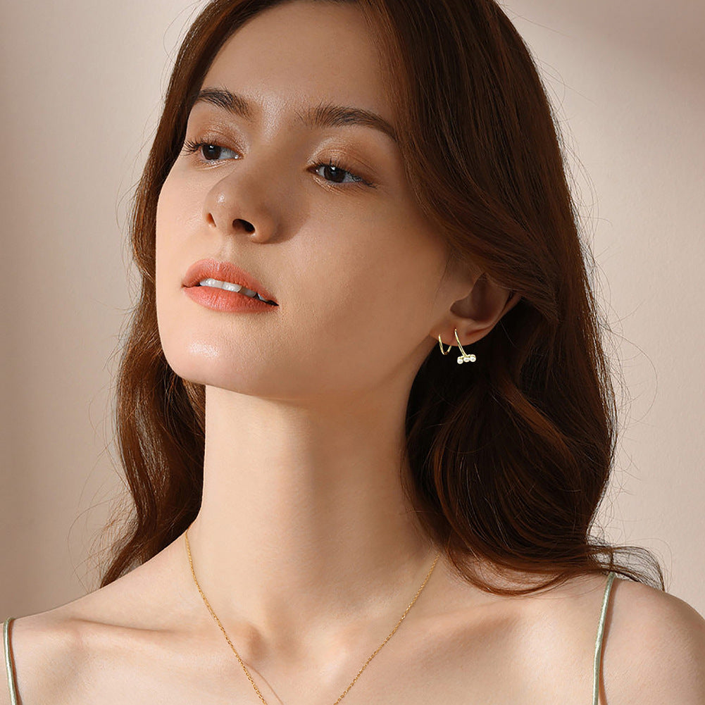 Gulf Pearl Wave Earrings