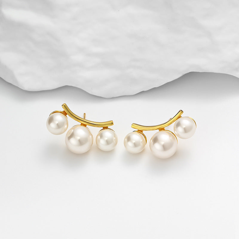 Pearl Branch Stud Earrings