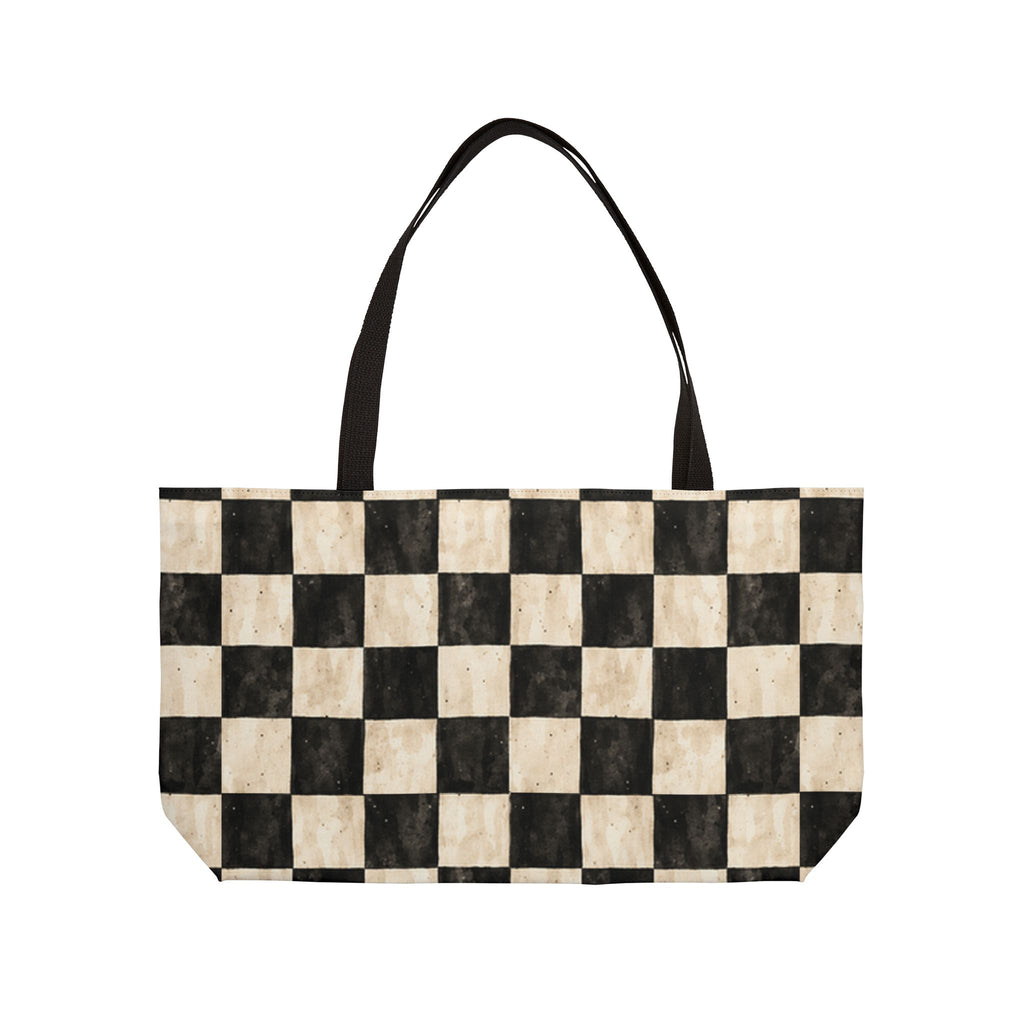 Personalized Weekender Bag, Custom Name Travel Bag, Checkered Cowgirl Design