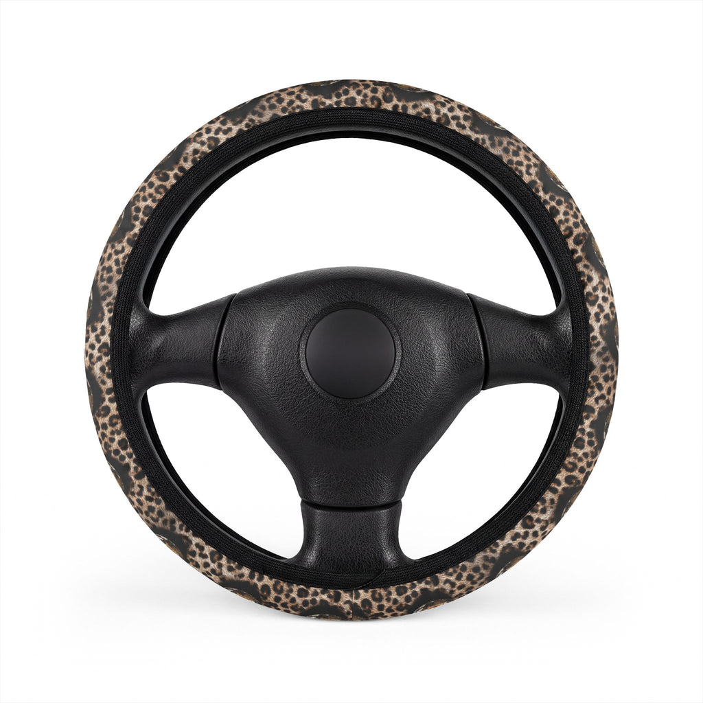 Western Steering Wheel Cover, Leopard Disco Ball Cowgirl Car Accessory, Coordinating Cowboy Auto Interior Decor