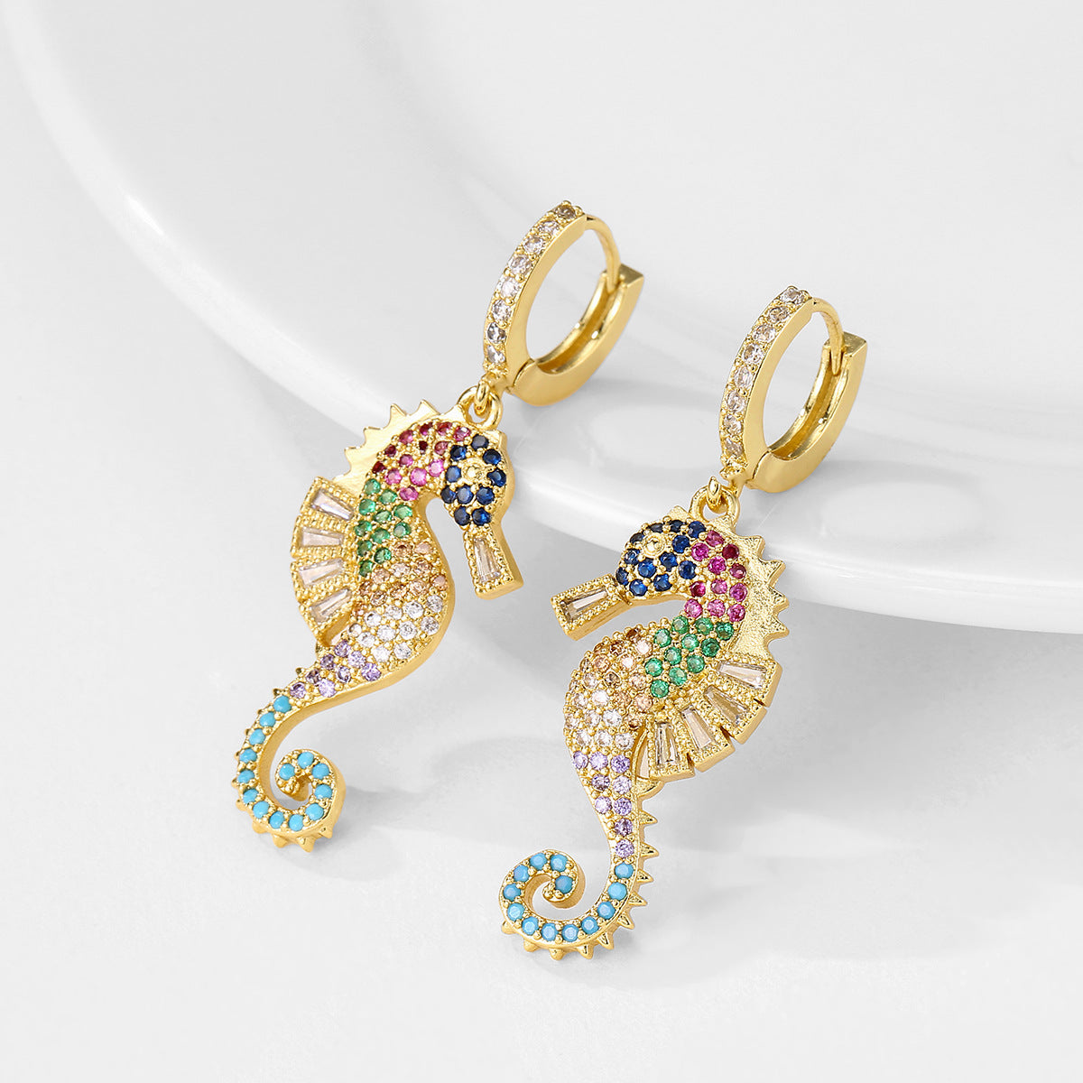 Hudson Seahorse Drop Earrings