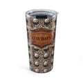 Personalized Western Tumbler, Custom Cowboy Name Cup, Leopard Disco Ball 20 oz Travel Mug
