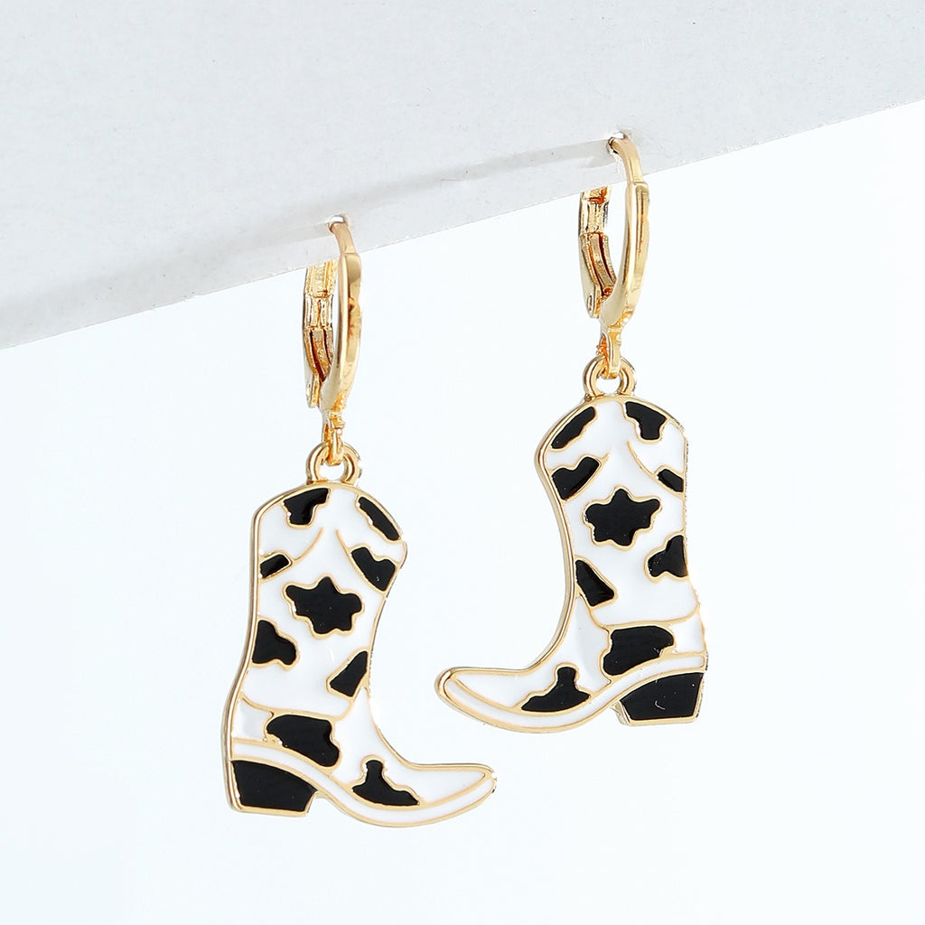 Cowboy boot earrings for country concert and western cowgirl outfits