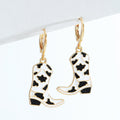 Cowboy boot earrings for country concert and western cowgirl outfits