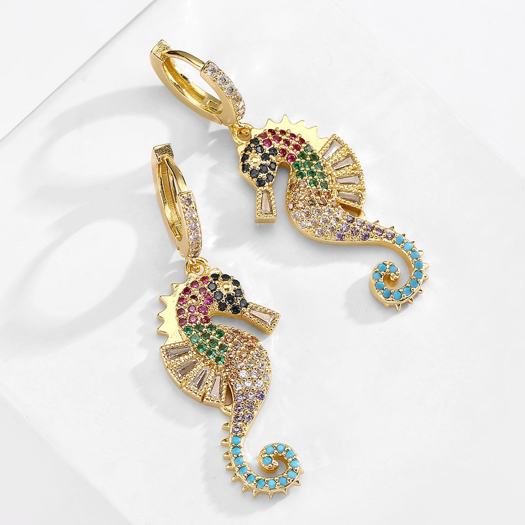 Hudson Seahorse Drop Earrings
