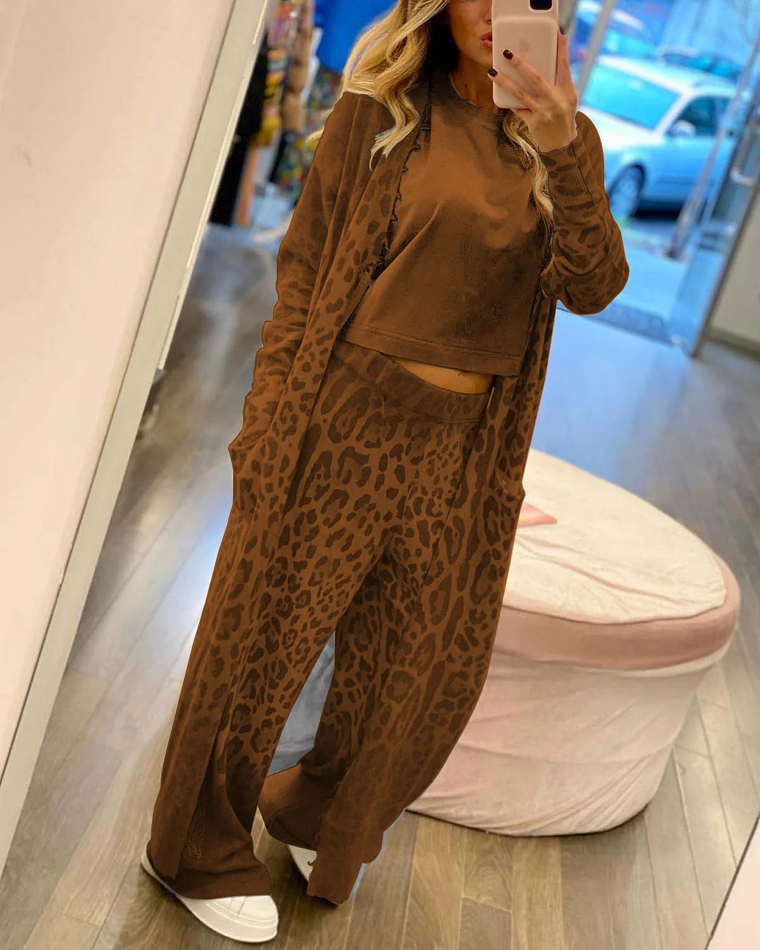 Salty Leopard Cardigan & Pant Set