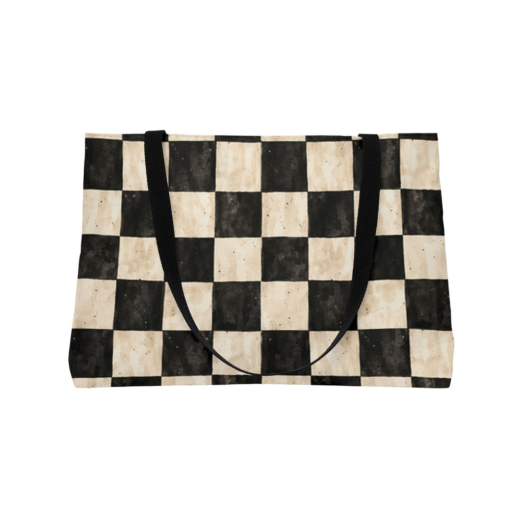 Personalized Weekender Bag, Custom Name Travel Bag, Checkered Cowgirl Design