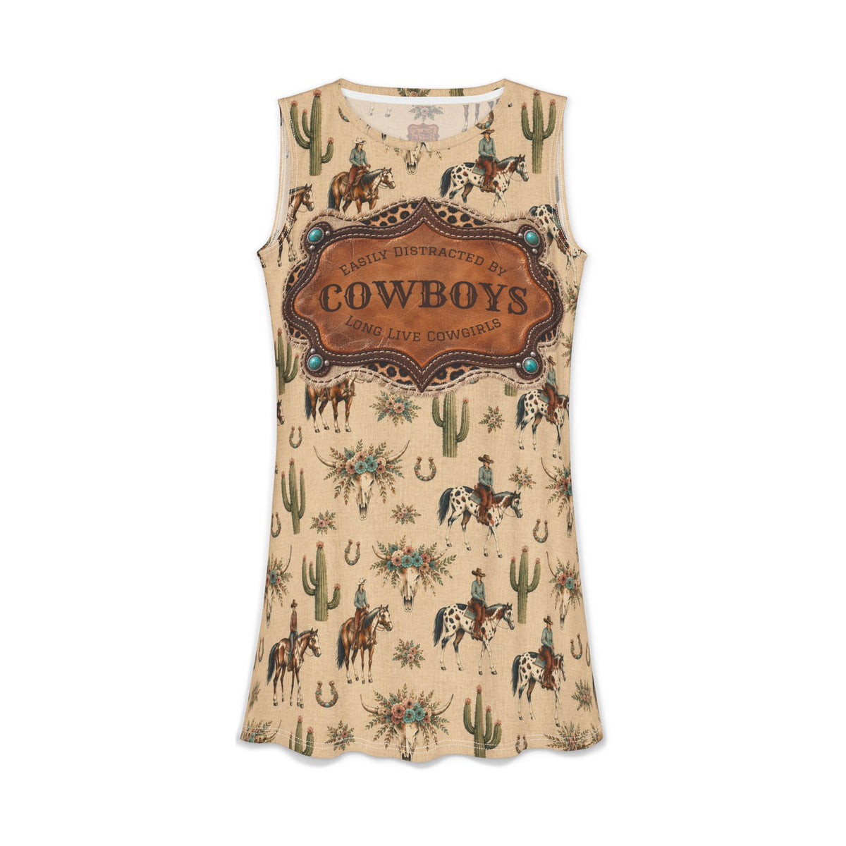 Sleeveless Western Pocket Dress, Easily Distracted Cowgirl Designs
