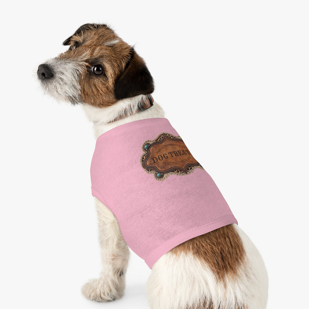 Personalized Dog Shirt, Custom Western Dog Tank Top, Cowboy Pet Clothes with Printed Badge