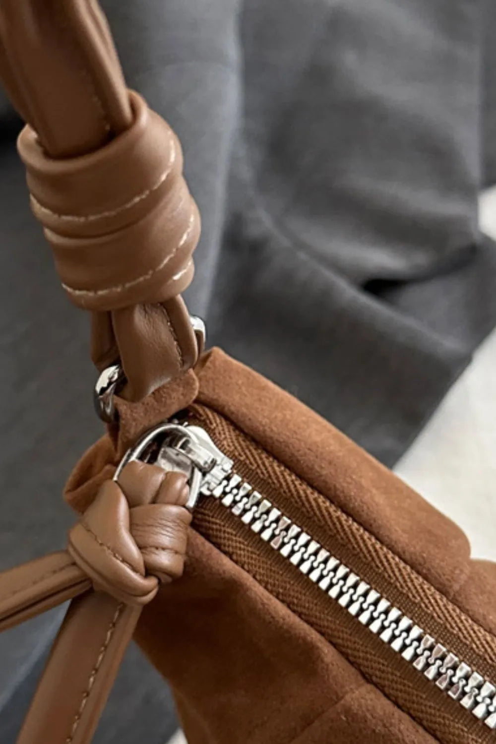Mesa Velvet Crescent Shoulder Bag