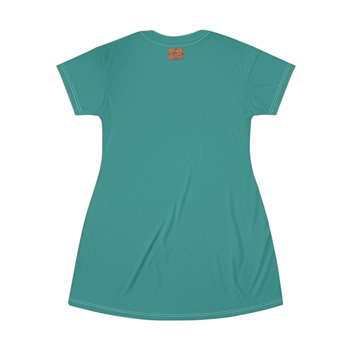 Boho Western Dress for Women, Graphic T Shirt Dress - Turquoise Turquoise