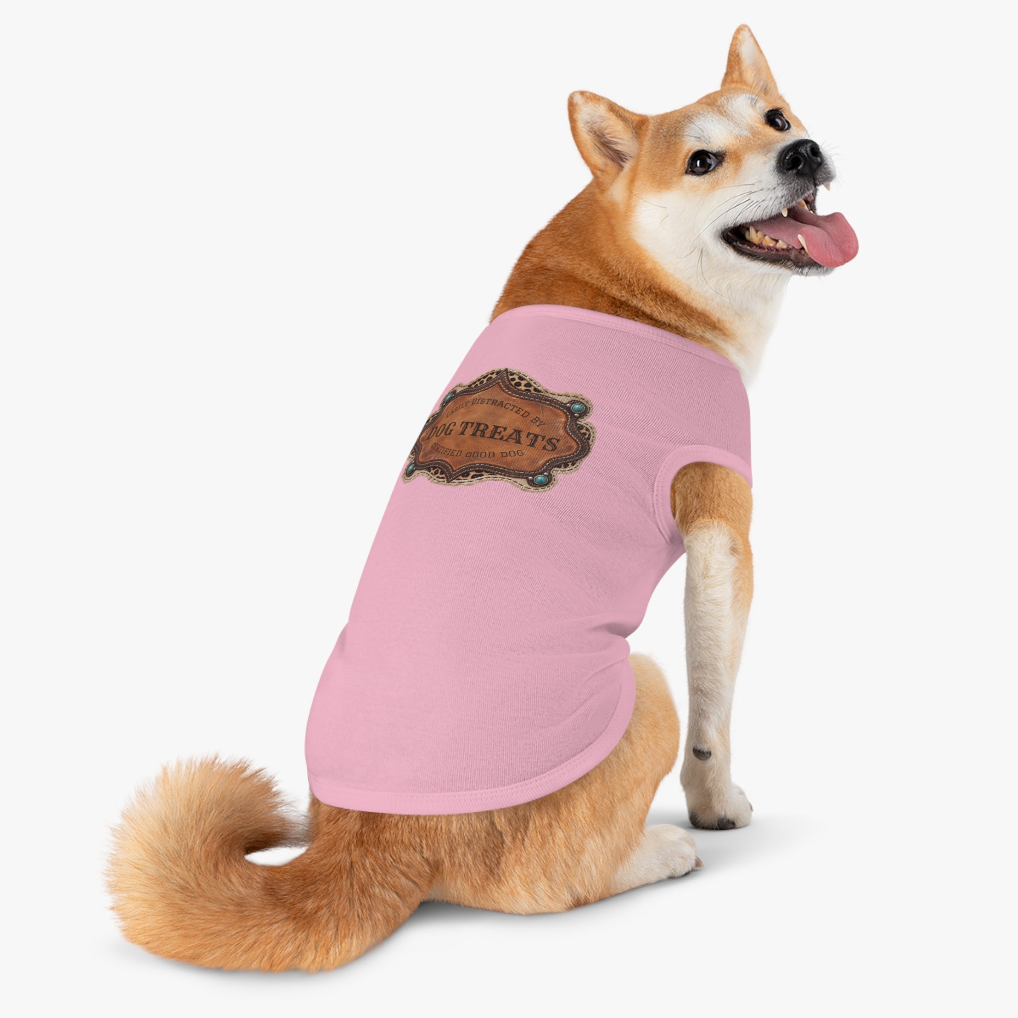 Personalized Dog Shirt, Custom Western Dog Tank Top, Cowboy Pet Clothes with Printed Badge